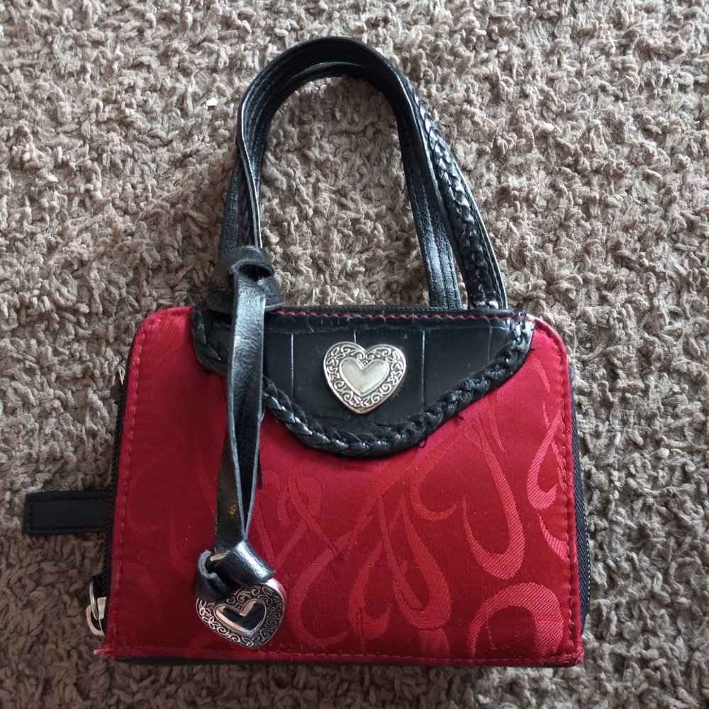 Ruby Red with Black Trim Vintage BRIGHTON purse